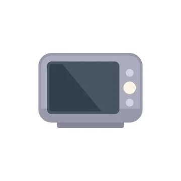Old television set showing blank screen on white background Stock Illustration