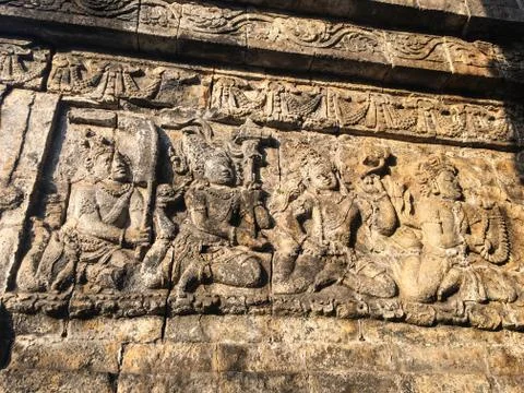 Old temple in yogyakharta, java indonesia near Borobudur temple Stock Photos