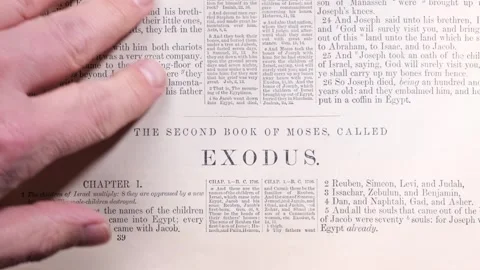 Old Testament Bible Study Concept Exodus Video stock 293607444
