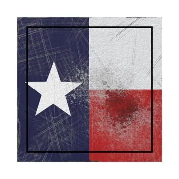 Old Texas State flag Stock Illustration