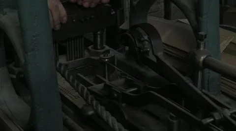 Old textil machine, dentelle Stock Footage 46297506