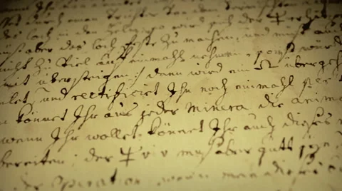 Old texts. The mystical appearance of the medieval text. Stock Footage 58854512