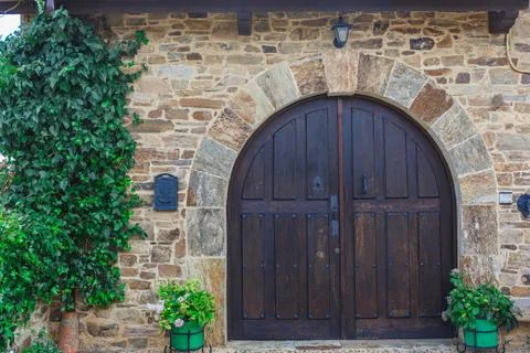 Old textured door Foto stock