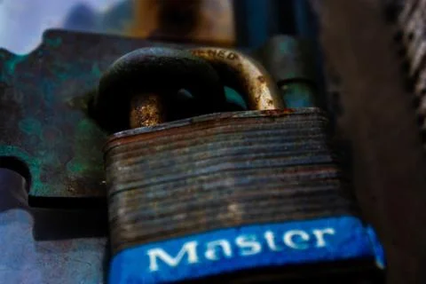 Old Textured Lock 스톡 사진