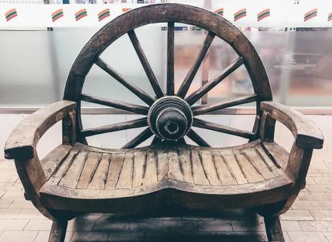 Old thai nine carts in front of store Stock Photos