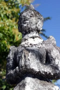 Old Thai Prayer Statue Stock Photos