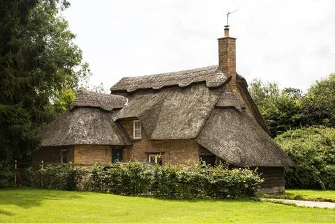 An Old Thatched Cottage Stock Photos