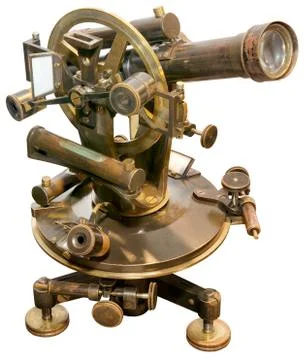 Old  theodolite cutout Stock Photos
