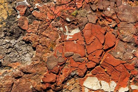 Old thick paint cracks rusty texure 库存照片
