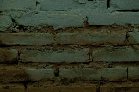 Old thin rectangular clay bricks in masonry Stock Photos