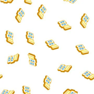 Old things in box isometric icon seamless pattern 스톡 일러스트