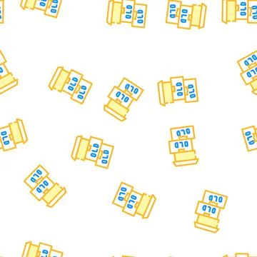 Old things in box vector seamless pattern Illustrazione stock