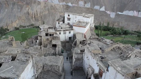 Old Tibetan Town Stock Footage 55702596