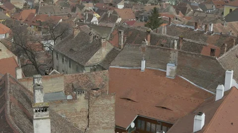 Old Tile Roofs Stock Footage 61859845