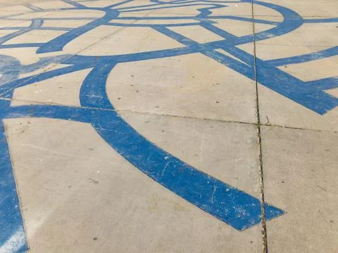 Old tile texture background with a blue pattern Stock Photos