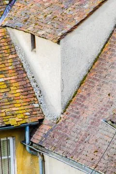 Old tiled roofs Stock Photos
