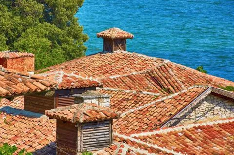 Old Tiled Roofs Stock Photos