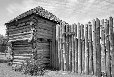 Old Timber Fort. Stock Photos