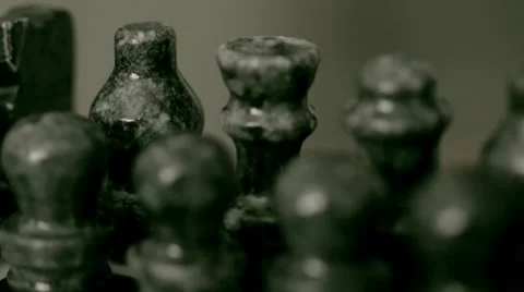 Old Time Chess Board Stock Footage 7906696