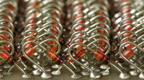 Old-time diode logic array as an hearts Stock Footage 64700366