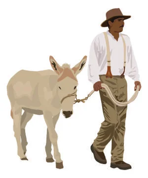 Old time farmer Stock Illustration