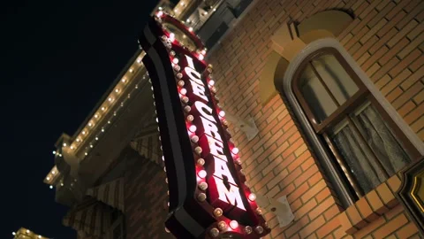 Old time strobing ice cream sign Stock Footage 155079456
