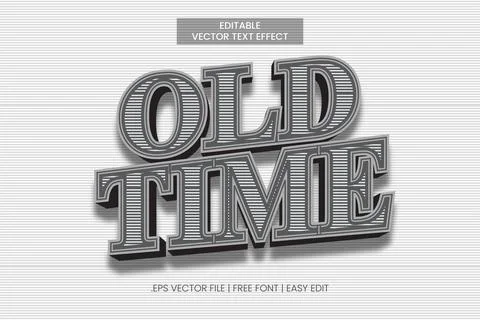 OLD TIME TEXT EFFECT Stock Illustration