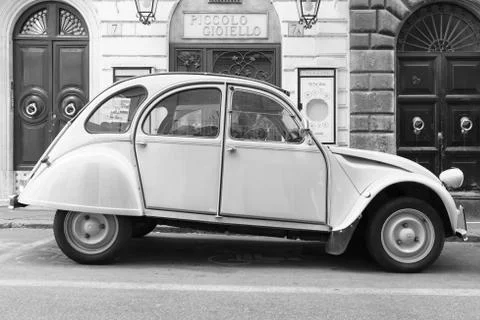 Old-timer Citroen 2cv6 Special car Stock Photos