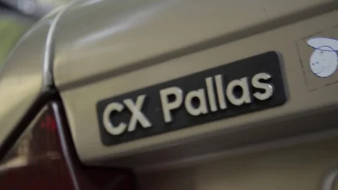 Old timer citroen cx pallas logo detail Stock Footage 84298484