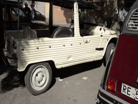 Old timer citroen mehari corner view Stock Footage 84298306