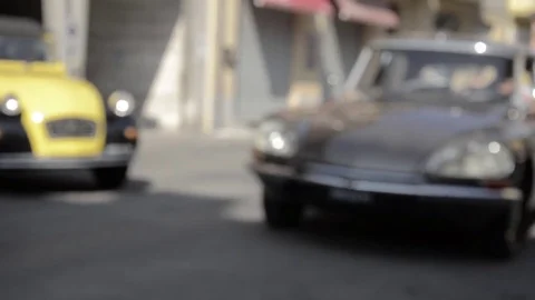 Old timer citroen pallas driving Stock Footage 84298197