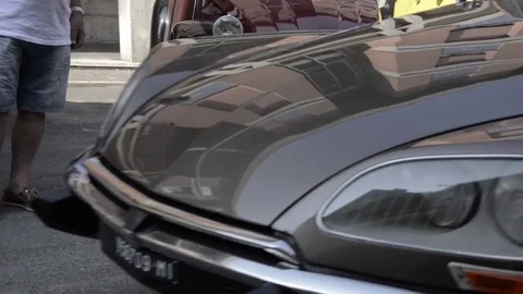 Old timer citroen pallas passing by Stock Footage 84298190