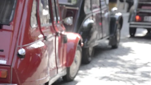 Old timer citroen on the street of vignola Stock Footage 84298519