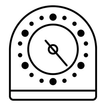 Old timer icon, outline style Illustrazione stock
