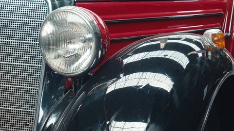 Old-timer, red and black Stock Footage 112365224