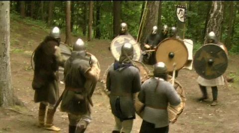 Old times battle Video stock 857775