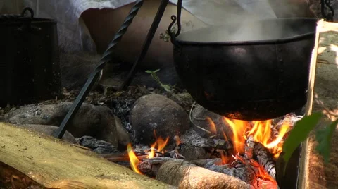 Old times cooking Video stock 992262