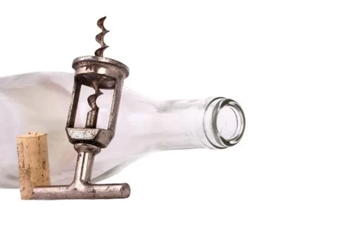 Old times corkscrew Stock Photos