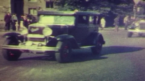 Old tipe car Stock Footage 2348555