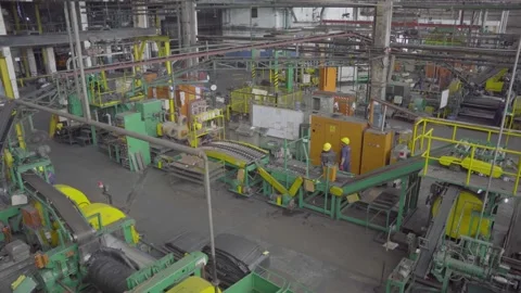 Old tire factory Video stock 287967182