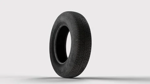 Old tire on white backdrop, bottom view Stock Illustration
