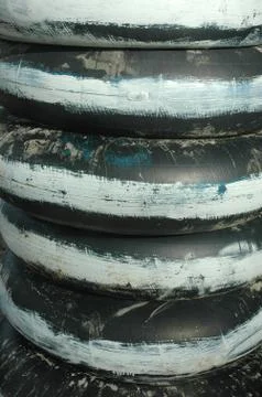 Old  tires 库存照片