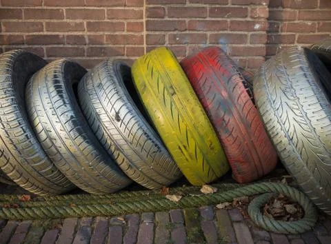 Old tires Stock Photos
