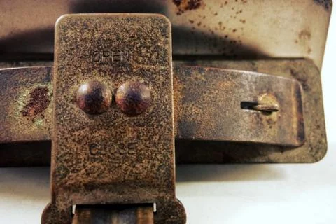 Old tool with rust used in the factory Stock Photos