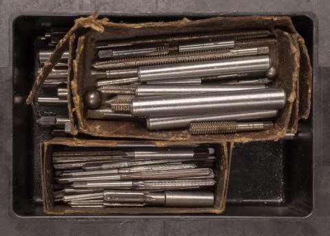The old tool for threading, background Stock Photos