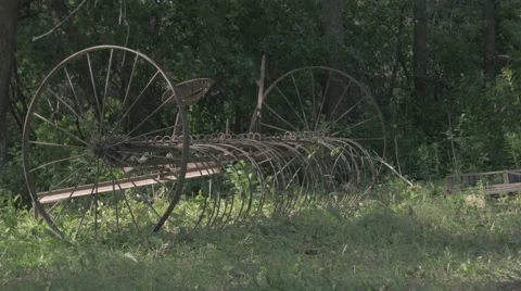 Old Tools Abandoned in Forest.mp4 Stock Footage 59550138