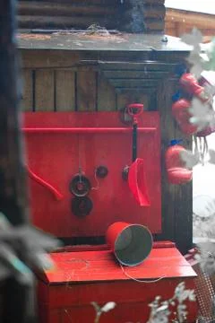 Old tools for fire fighting Stock Photos