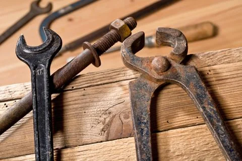 Old tools Stock Photos