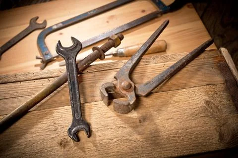 Old tools Stock Photos