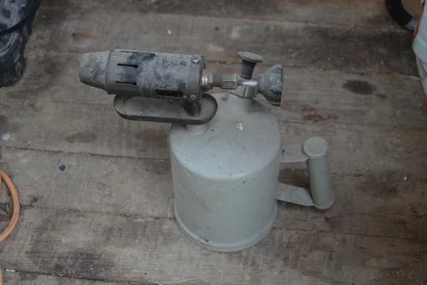 Old tools in the shed 스톡 사진